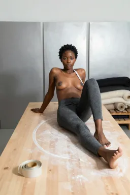 AI bespoke suit sample — portrait of an adult woman, full-length portrait of a Nigeri