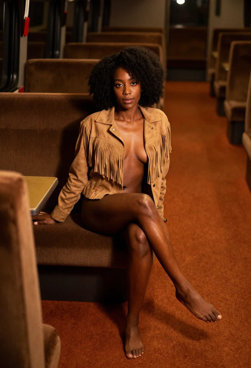 AI groupie sample — photographic portrait of an adult woman, shot full length wi