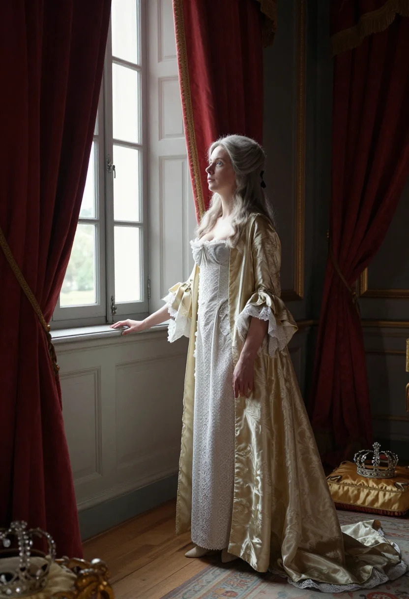 AI queens levee sample — portrait of a woman, full-length portrait in full side profi